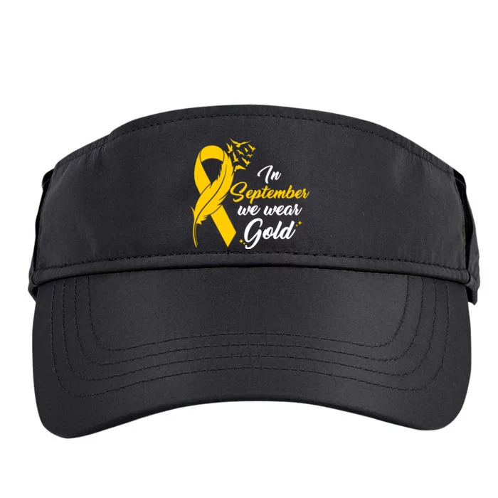 In September We Wear Gold Childhood Cancer Awareness Adult Drive Performance Visor