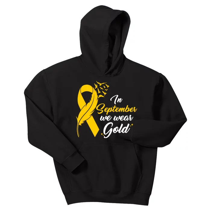 In September We Wear Gold Childhood Cancer Awareness Kids Hoodie