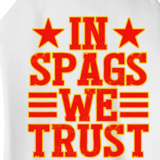 In Spags We Trust Trending Design Women’s Perfect Tri Rocker Tank