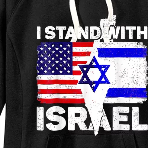 I Stand With Israel Patriotic Usa And Israel Flag Israel Usa Women's Fleece Hoodie