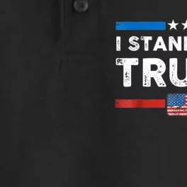 I Stand With President Trump MaraLago Trump Support Dry Zone Grid Performance Polo