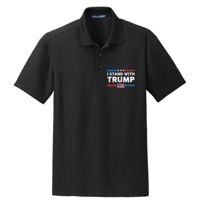 I Stand With President Trump MaraLago Trump Support Dry Zone Grid Performance Polo