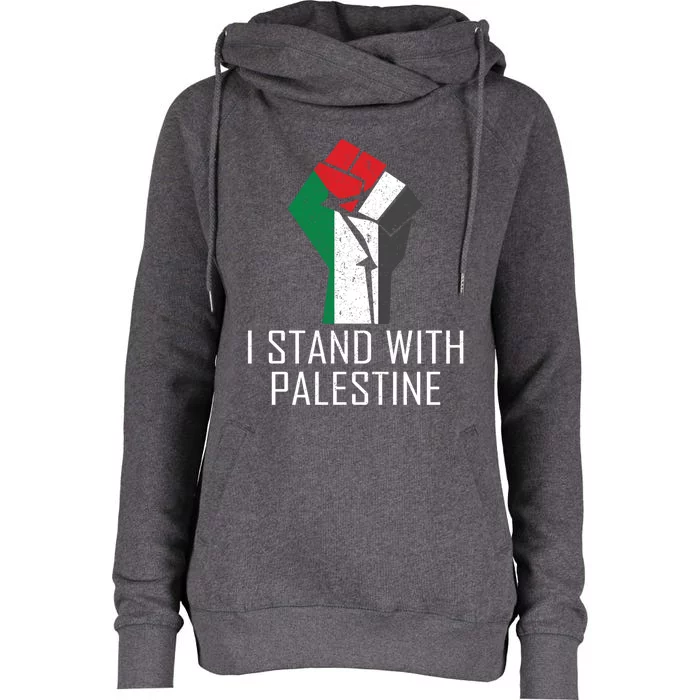 I Stand With Palestine Supporters Free Gaza Jerusalem Gift Womens Funnel Neck Pullover Hood