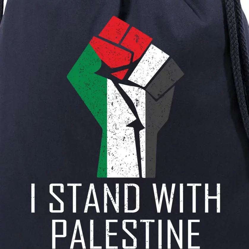 I Stand With Palestine Supporters Free Gaza Jerusalem Gift Drawstring Bag