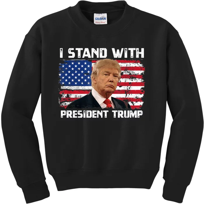 I Stand With President Trump MaraLago Trump Support Kids Sweatshirt