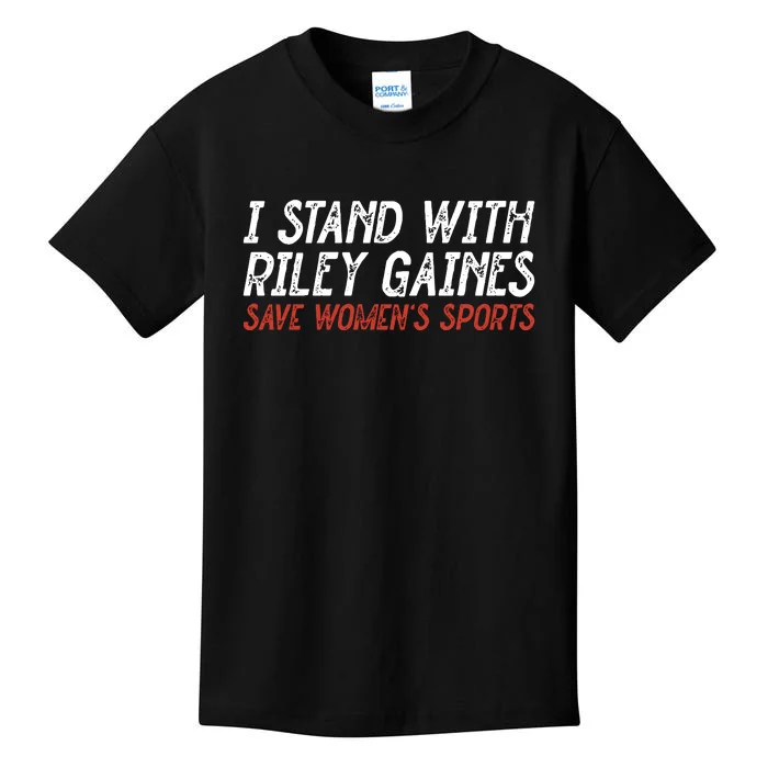 I Stand With Riley Gaines Save Womens Sports Kids T-Shirt