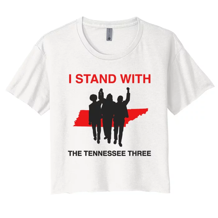 I STAND WITH THE TENNESSEE THREE Women's Crop Top Tee