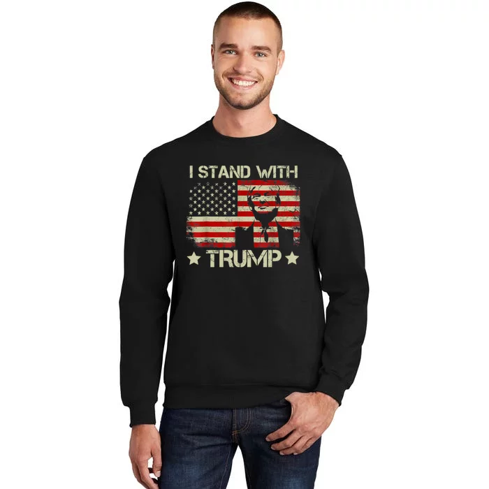 I Stand With President Trump MaraLago Trump Support Tall Sweatshirt