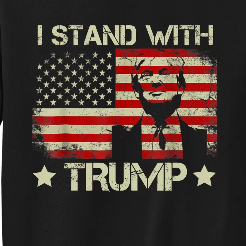 I Stand With President Trump MaraLago Trump Support Tall Sweatshirt