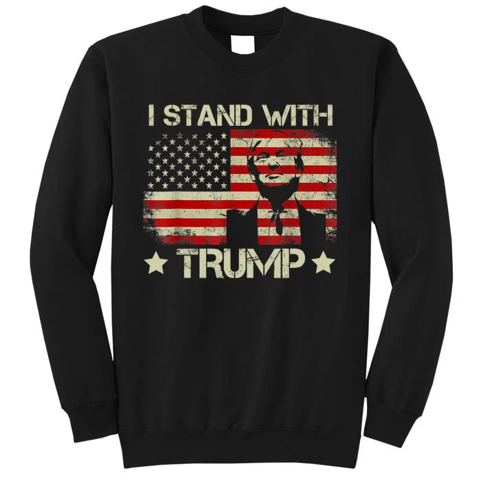 I Stand With President Trump MaraLago Trump Support Tall Sweatshirt