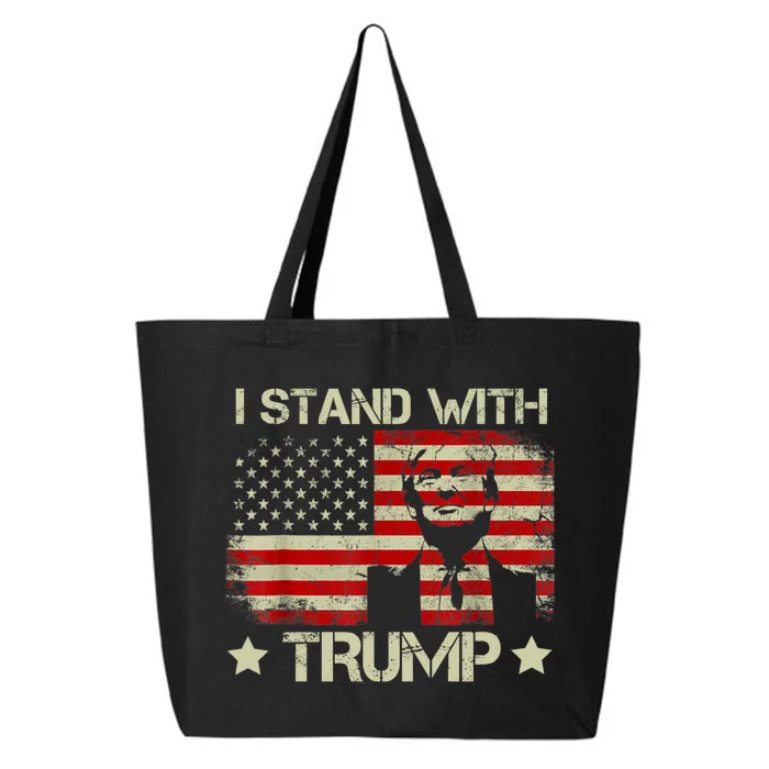 I Stand With President Trump MaraLago Trump Support 25L Jumbo Tote