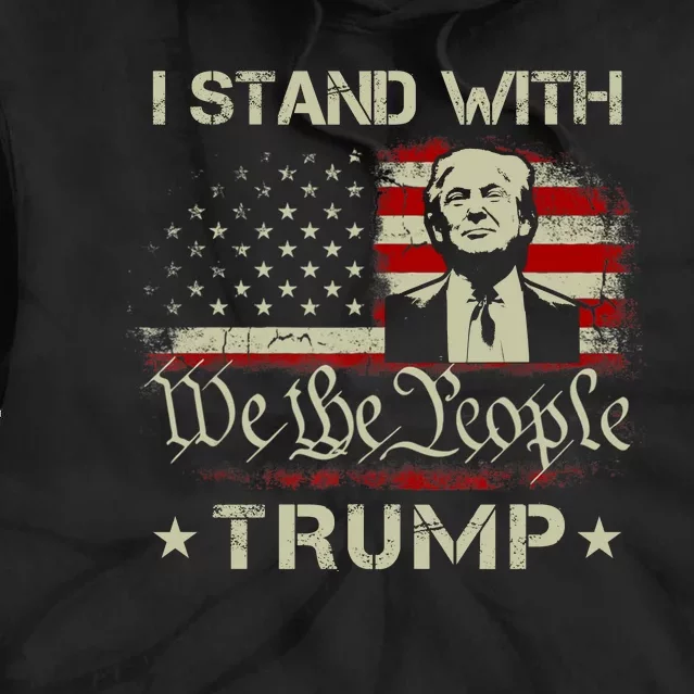 I Stand With Trump Pro Trump Supporter Free Trump Tie Dye Hoodie