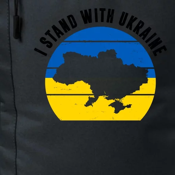 I Stand With Ukraine Ukrainian Map Daily Commute Backpack