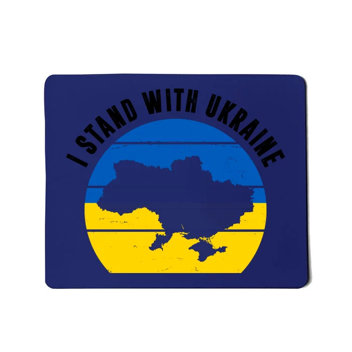 I Stand With Ukraine Ukrainian Map Mousepad