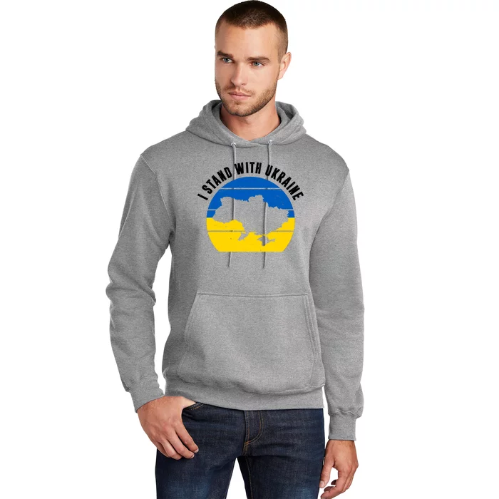 I Stand With Ukraine Ukrainian Map Hoodie