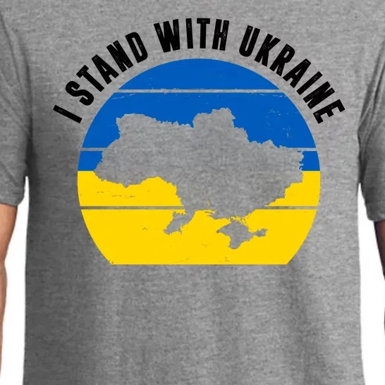 I Stand With Ukraine Ukrainian Map Pajama Set