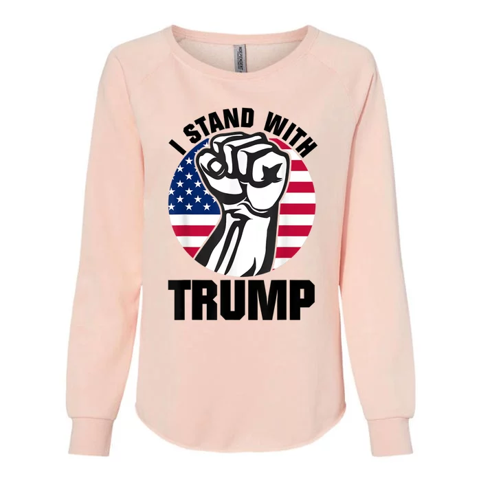 I Stand With Trump Womens California Wash Sweatshirt