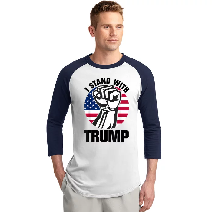 I Stand With Trump Baseball Sleeve Shirt