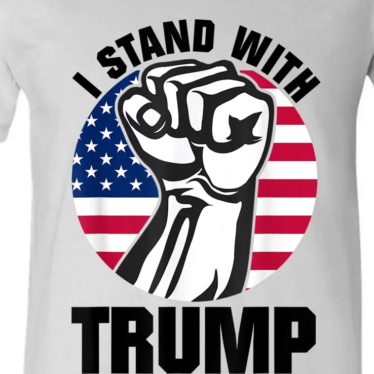 I Stand With Trump V-Neck T-Shirt