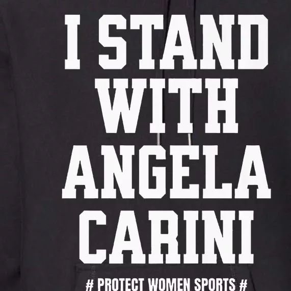 I Stand With Angela Carini Boxer Protect Female Boxing Premium Premium Hoodie