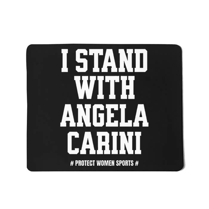 I Stand With Angela Carini Boxer Protect Female Boxing Premium Mousepad