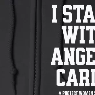 I Stand With Angela Carini Boxer Protect Female Boxing Premium Full Zip Hoodie