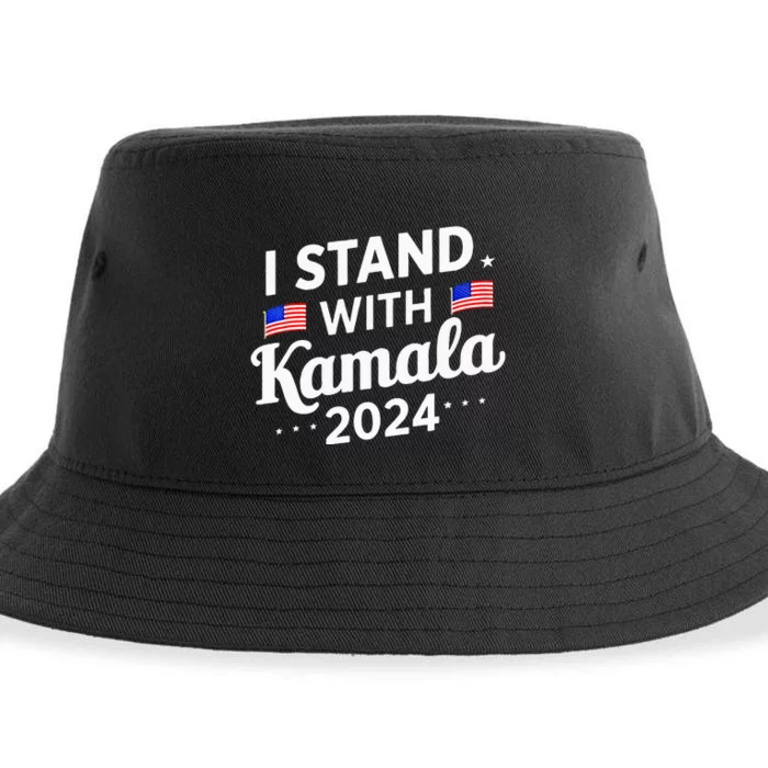 I Stand With Kamala Harris For President 2024 Election Sustainable Bucket Hat