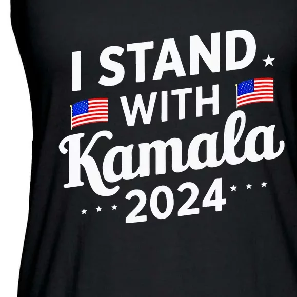 I Stand With Kamala Harris For President 2024 Election Ladies Essential Flowy Tank