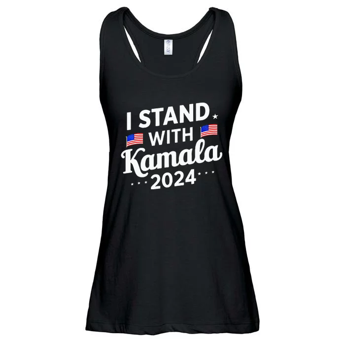 I Stand With Kamala Harris For President 2024 Election Ladies Essential Flowy Tank