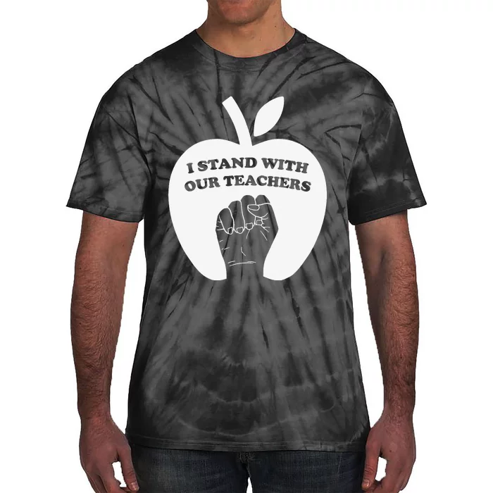 I Stand With Our Teachers & Stand Against Book Banning! Tie-Dye T-Shirt