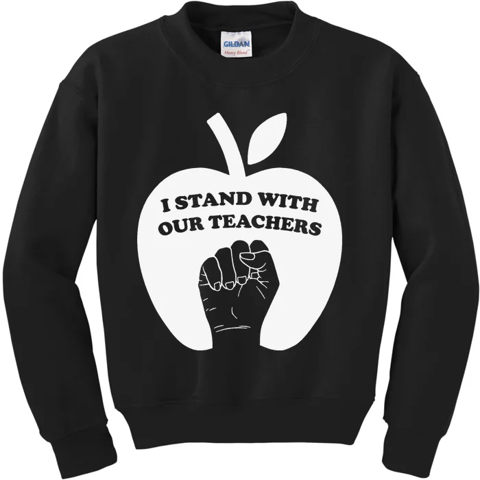 I Stand With Our Teachers & Stand Against Book Banning! Kids Sweatshirt