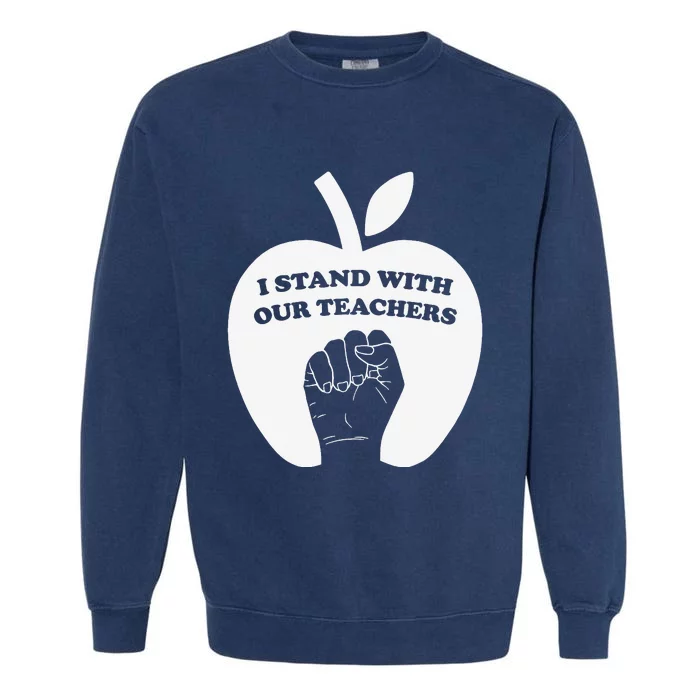 I Stand With Our Teachers & Stand Against Book Banning! Garment-Dyed Sweatshirt