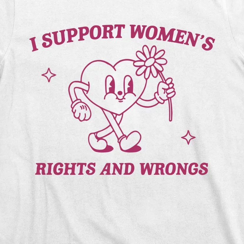 I Support Women_s Rights And Wrongs Meme Feminist T-Shirt