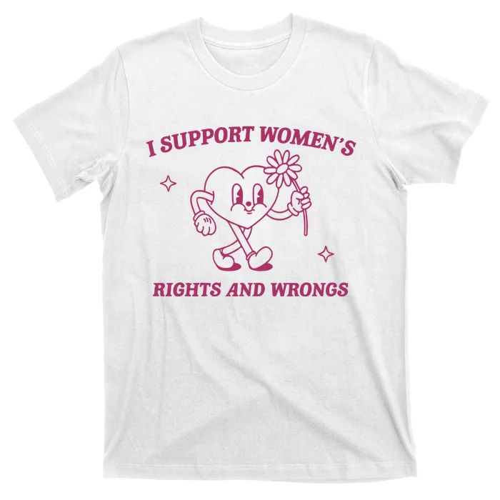 I Support Women_s Rights And Wrongs Meme Feminist T-Shirt