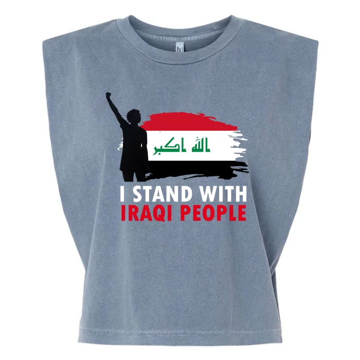 I Stand With Iraqi People Support Iraq Garment-Dyed Women's Muscle Tee