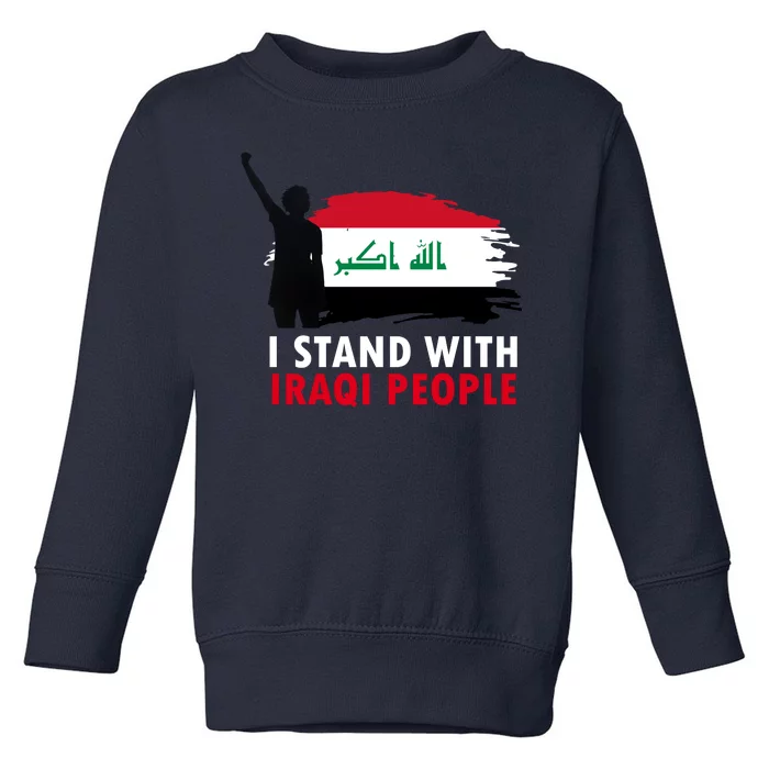 I Stand With Iraqi People Support Iraq Toddler Sweatshirt