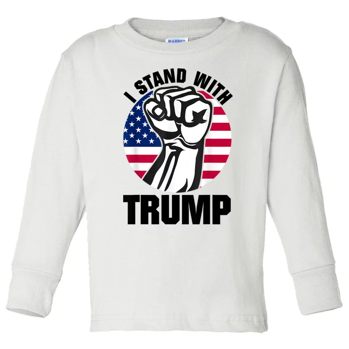 I Stand With President Trump MaraLago Trump Support Toddler Long Sleeve Shirt