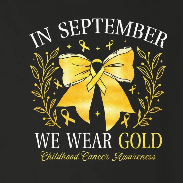 In September We Wear Gold Childhood Cancer Awareness Gift Toddler Long Sleeve Shirt