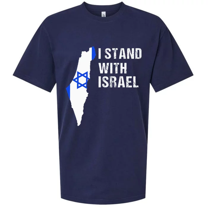 I Stand With Israel Jewish Gifts Heritage Israeli Flag Sueded Cloud Jersey T-Shirt