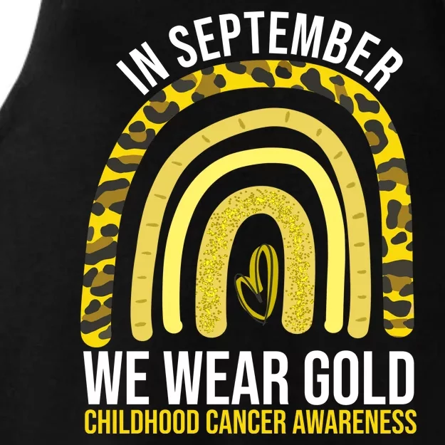 In September We Wear Gold Childhood Cancer Awareness Ladies Tri-Blend Wicking Tank