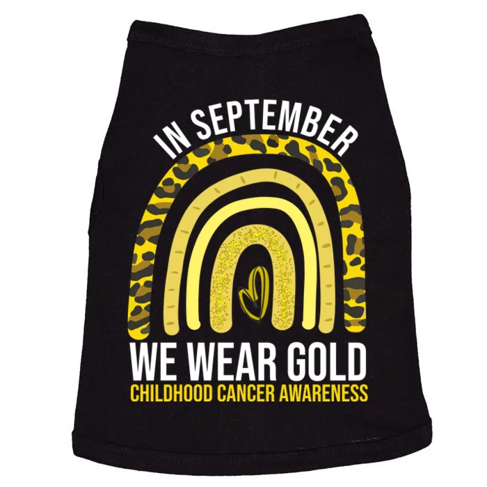 In September We Wear Gold Childhood Cancer Awareness Doggie Tank