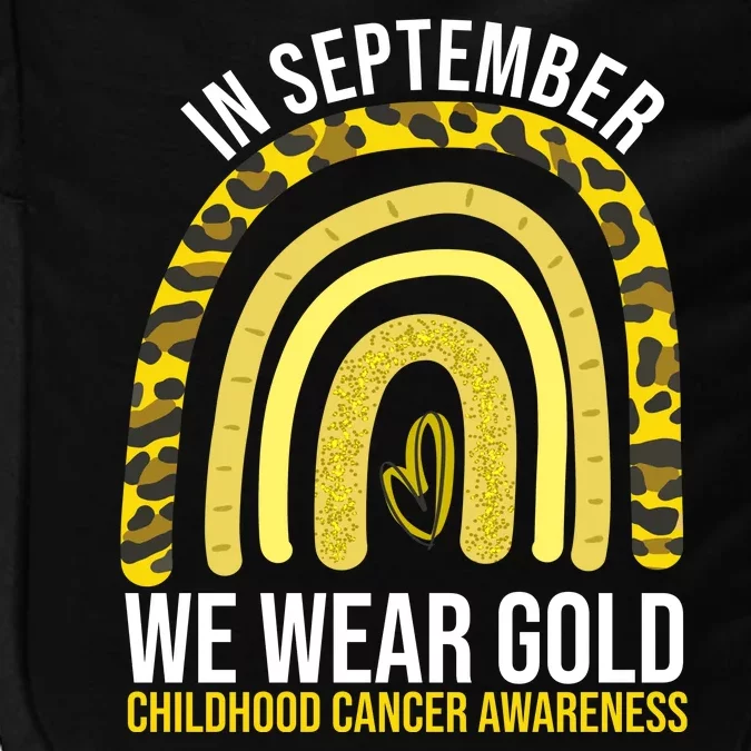 In September We Wear Gold Childhood Cancer Awareness Impact Tech Backpack