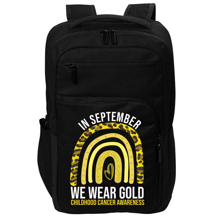 In September We Wear Gold Childhood Cancer Awareness Impact Tech Backpack