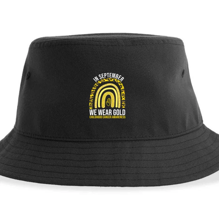 In September We Wear Gold Childhood Cancer Awareness Sustainable Bucket Hat