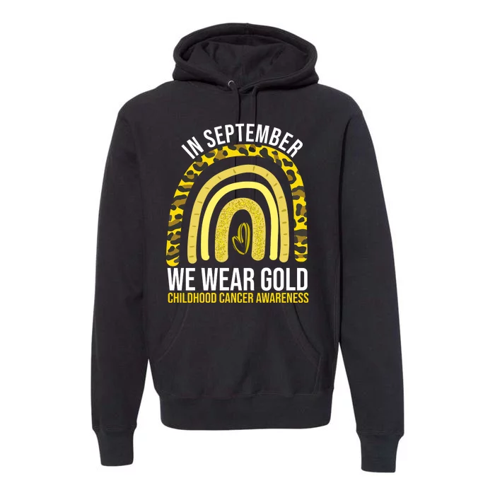 In September We Wear Gold Childhood Cancer Awareness Premium Hoodie