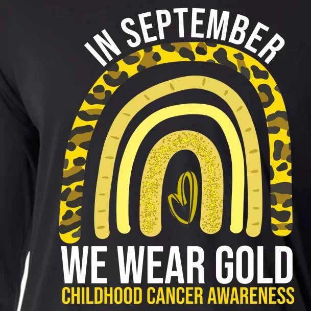 In September We Wear Gold Childhood Cancer Awareness Cooling Performance Long Sleeve Crew