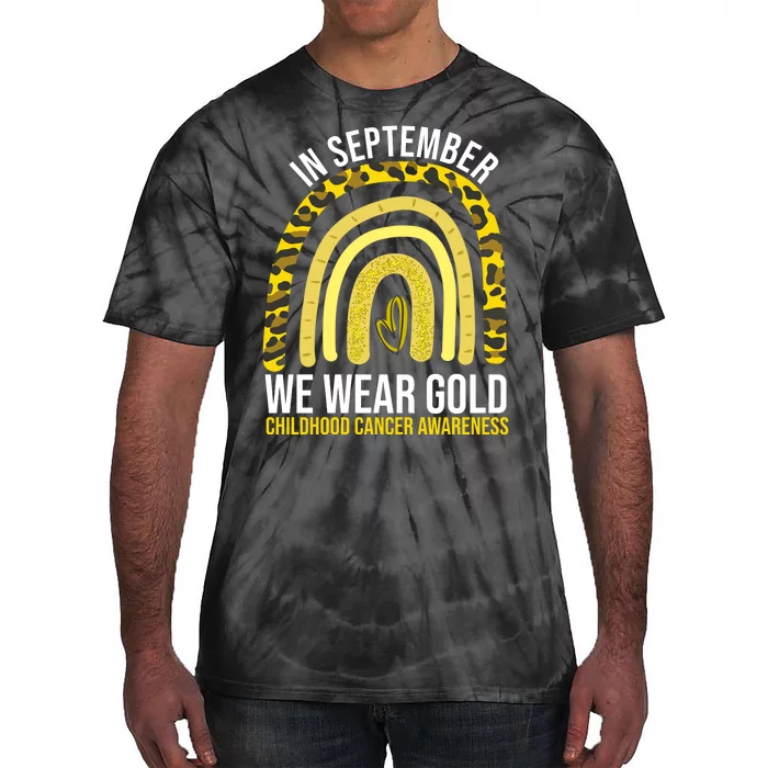 In September We Wear Gold Childhood Cancer Awareness Tie-Dye T-Shirt