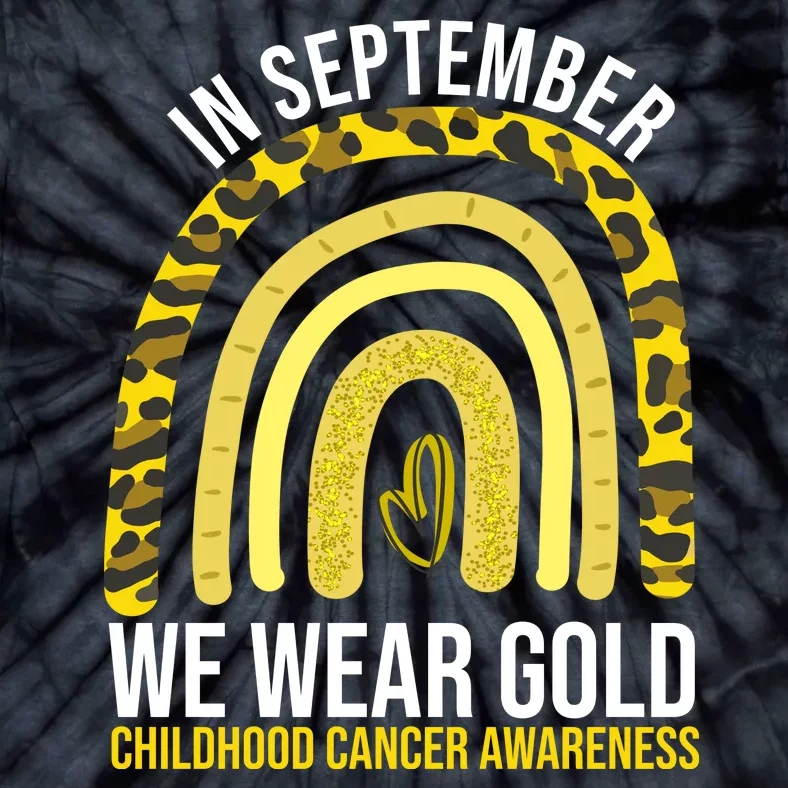 In September We Wear Gold Childhood Cancer Awareness Tie-Dye T-Shirt