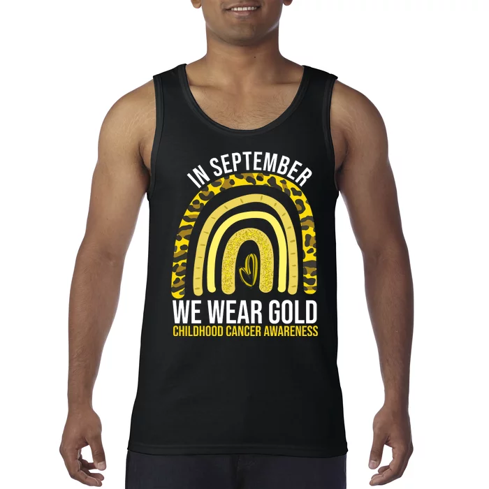 In September We Wear Gold Childhood Cancer Awareness Tank Top