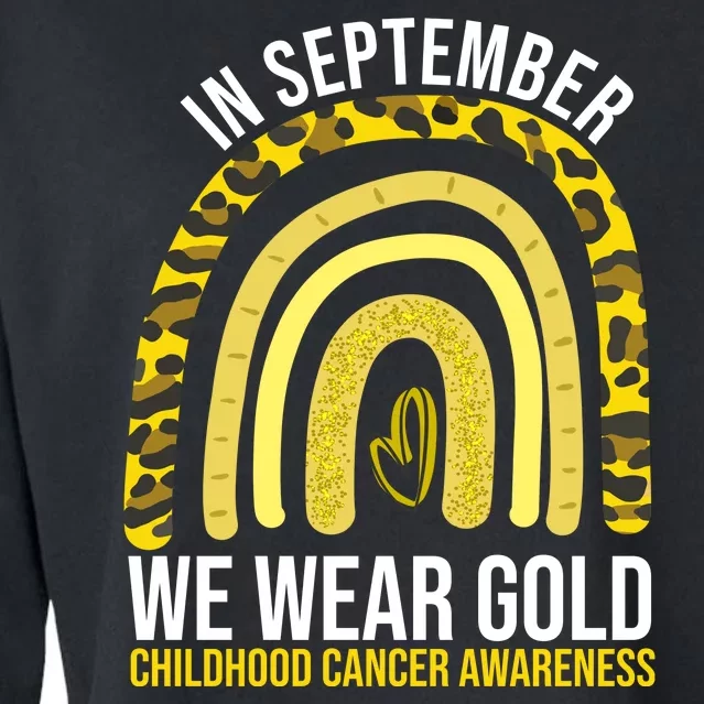 In September We Wear Gold Childhood Cancer Awareness Cropped Pullover Crew